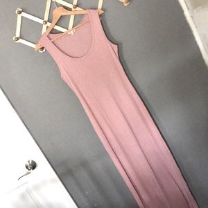 Heart & Hips Sz Large Maxi Dress, Bodicon, Rose Knit